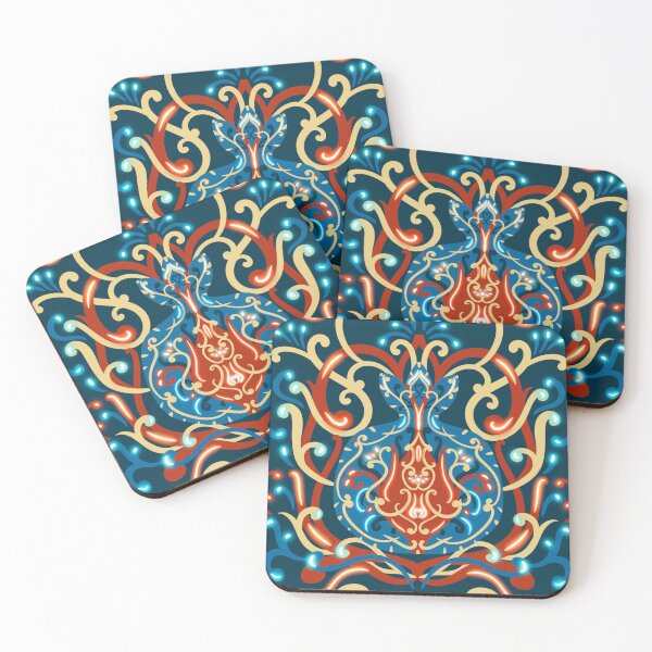 Item preview, Pomegranate pattern with ornaments designed and sold by Arzu Abbas.