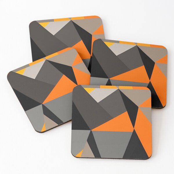Item preview, gray black orange triangles designed and sold by I-A-Troy.