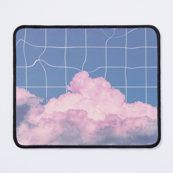 Item preview, Aesthetic Lo-fi Clouds and Purple Blue Sky Grid by tartagain \\ Pretty Lo-fi Aesthetic designed and sold by tartagain.