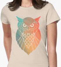 Geometrical Owl Women's Fitted T-Shirt
