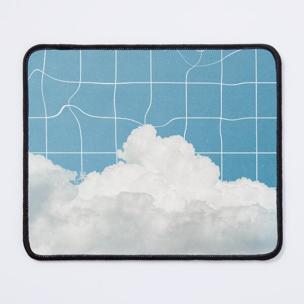 Item preview, Aesthetic Lo-fi Clouds and Light Blue Sky Grid by tartagain \\ Pretty Lo-fi Aesthetic designed and sold by tartagain.