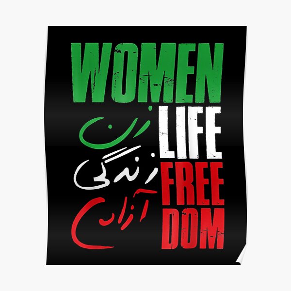 Women Life Freedom Iran Poster For Sale By Kawai Girl Redbubble