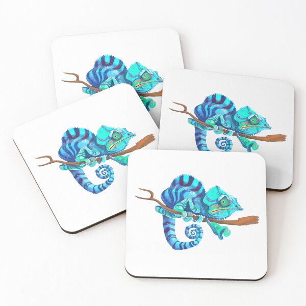 Item preview, Blue Aqua Chameleon designed and sold by Ink Bloom Studio ⭐⭐⭐⭐⭐.