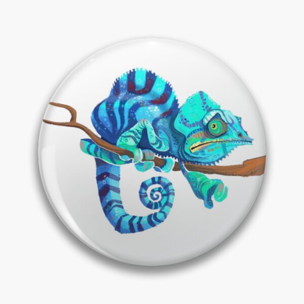 Item preview, Blue Aqua Chameleon designed and sold by Ink Bloom Studio ⭐⭐⭐⭐⭐.