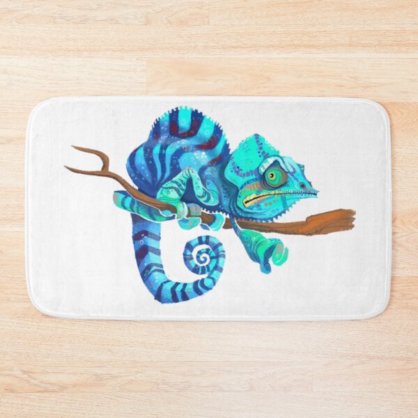 Item preview, Blue Aqua Chameleon designed and sold by Ink Bloom Studio ⭐⭐⭐⭐⭐.