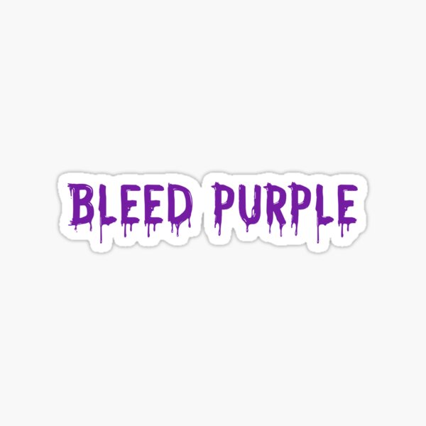 Bleed Purple Sticker