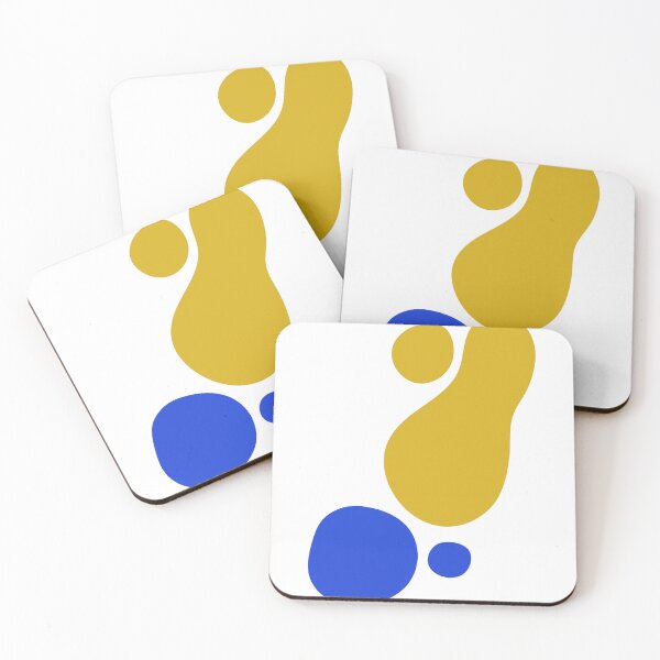 Item preview, Zen Blobs - Yellow and Blue designed and sold by thelittleforest.