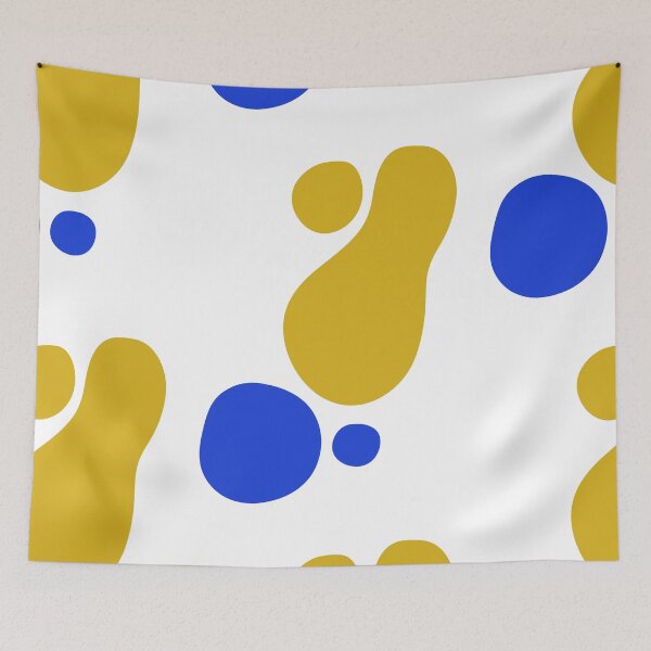 Item preview, Zen Blobs - Yellow and Blue designed and sold by thelittleforest.