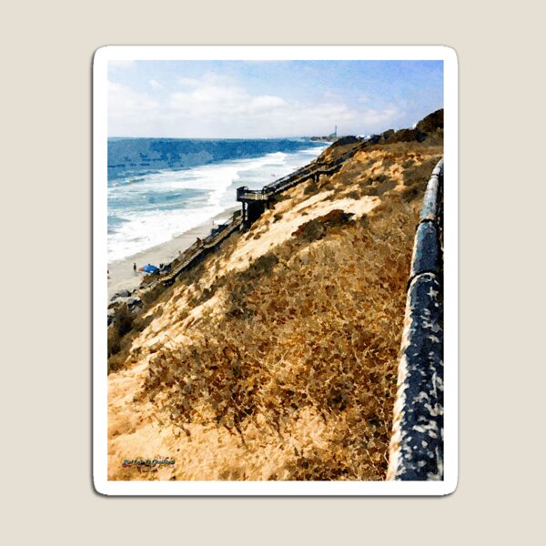Cliff Above Ponto Beach, Carlsbad, CA, USA Magnet
