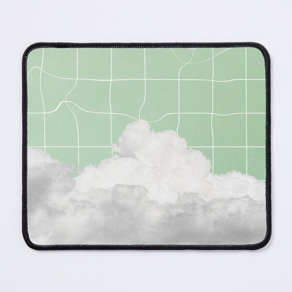 Item preview, Aesthetic Lo-fi Clouds and Pastel Green Sky Grid by tartagain \ Pretty Lo-fi Aesthetic designed and sold by tartagain.