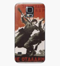 Sowjetisches Propaganda-Plakat des Zweiten Weltkrieges Hülle & Klebefolie für Samsung Galaxy