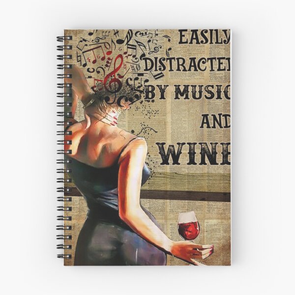 Item preview, Vintage Easily Distracted By Music And Wine designed and sold by laylabii.