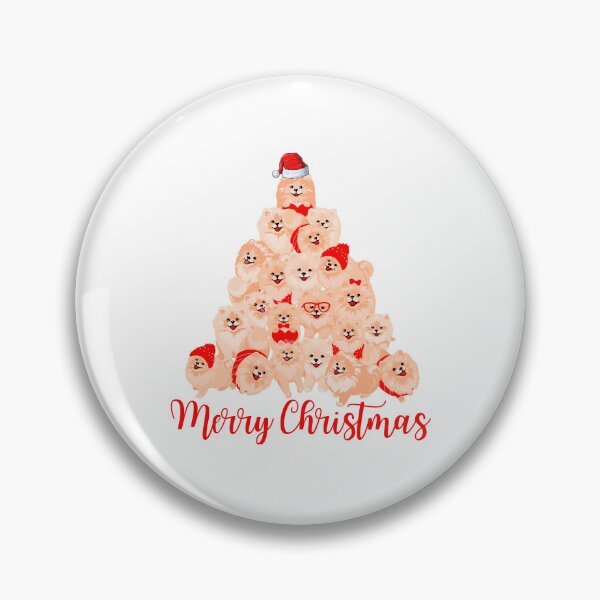 Item preview, Pomeranian Christmas Tree Merry Christmas Pomeranian designed and sold by The Glasses Girl.