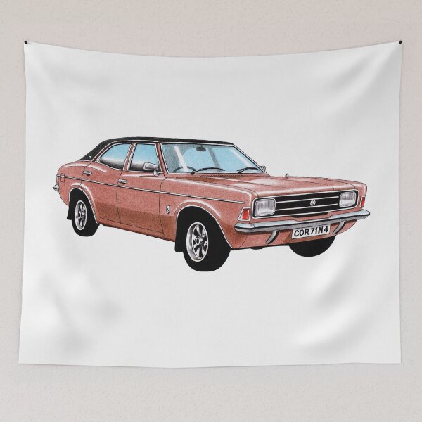 Item preview, Ford Cortina Mk3 in brown with vinyl roof designed and sold by Retroblast.