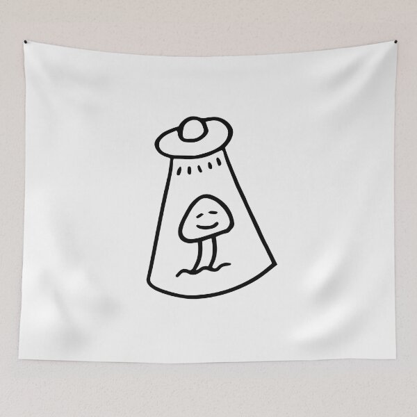 Item preview, Ufo Mushroom Doodle designed and sold by vandervisuals.