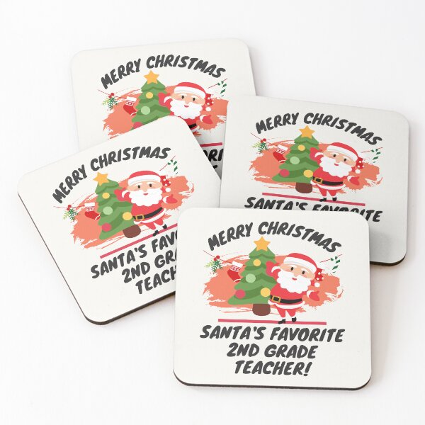Item preview, Christmas Santa's Favorite 2nd Grade Teacher Design designed and sold by myspookycuties.