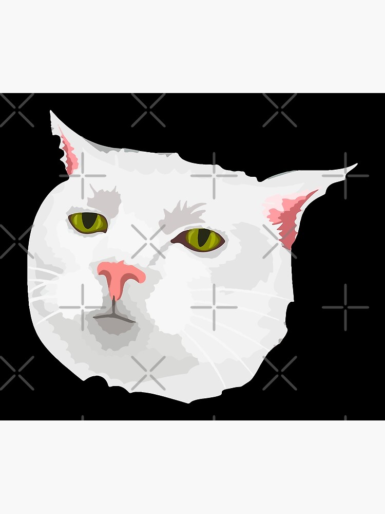 Cat Scared by Cucumber, Cursed Cat Images Poster for Sale by printify