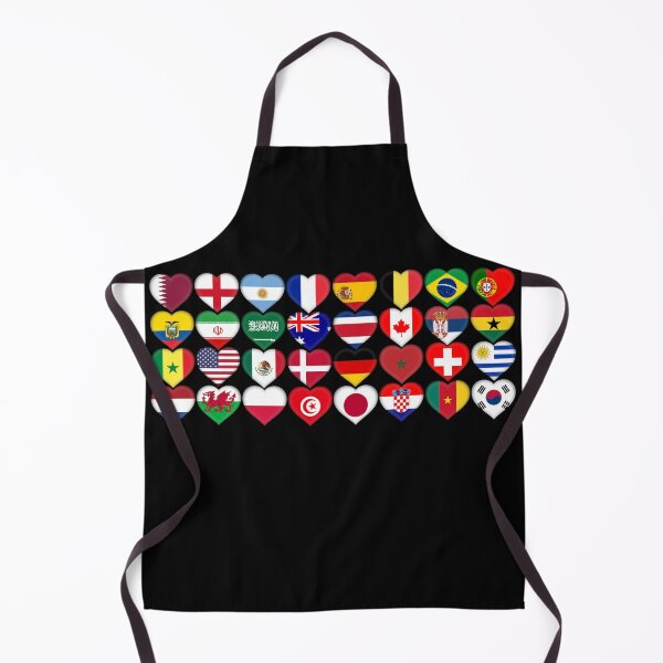 Item preview, Country Flags in Hearts, the 32 countries participating in Qatar football tournament 2022 designed and sold by URSparklingShop.