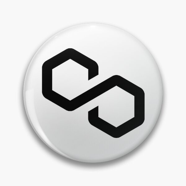 Item preview, Polygon MATIC Crypto Altcoin - Clean Black Outline Logo Variant #1 designed and sold by CryptoMoods.