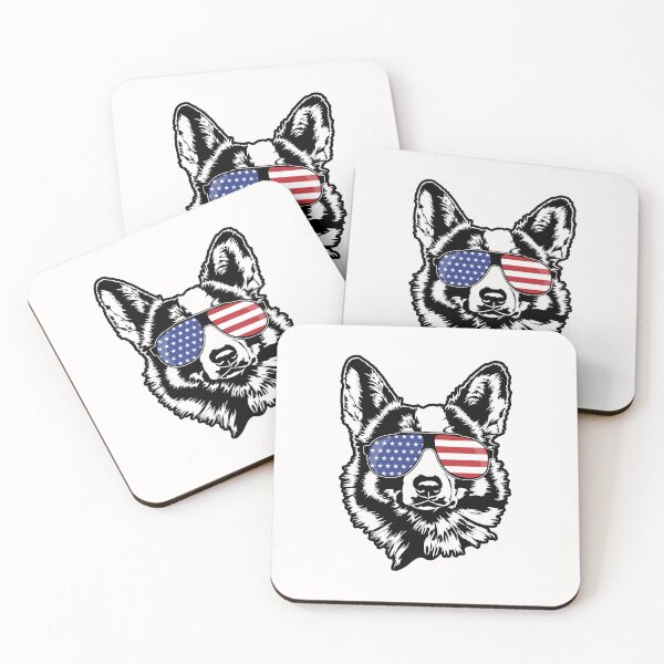 Item preview, Welsh Corgi American Flag Sunglasses Patriotic Dog designed and sold by dogarts.