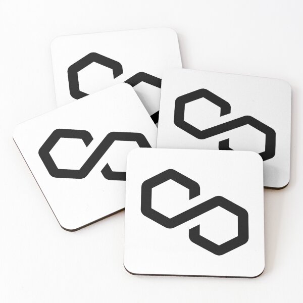 Item preview, Polygon MATIC Crypto Altcoin - Clean Black Outline Logo Variant #2 designed and sold by CryptoMoods.