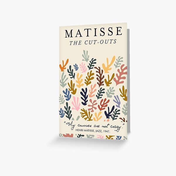 Item preview, H Matisse - Cutouts Lithograph Design - My Curves Are Not Crazy Poster designed and sold by indianhe baker.