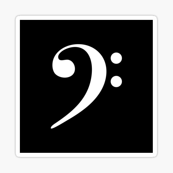 Item preview, Baseline Beat Bass Clef music symbol designed and sold by Glimmersmith.