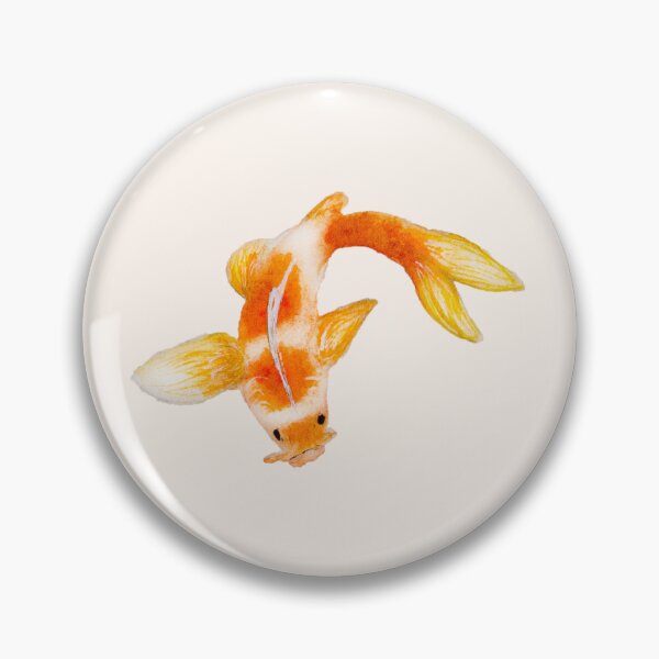 Item preview, Beautiful orange Koi fish hand painted with watercolor designed and sold by Chantellearts.