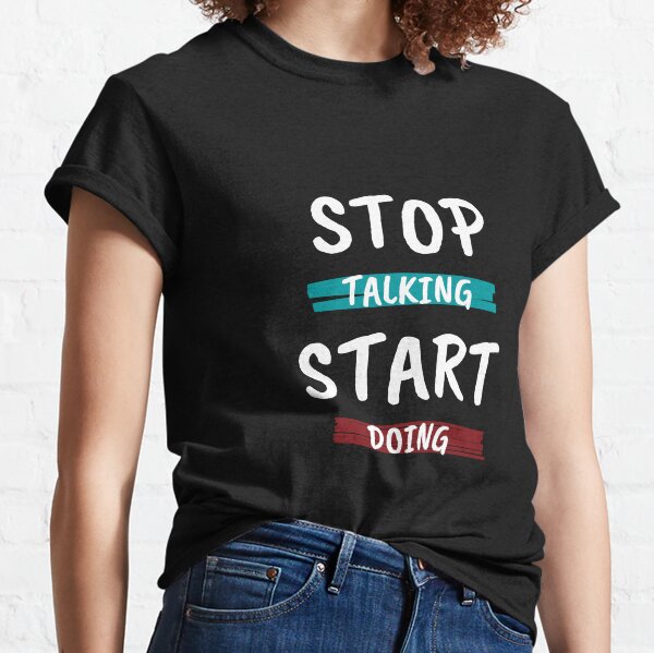 Vista previa del artículo con la obra «Stop talking start doing », diseñado y vendido por Ella1901.