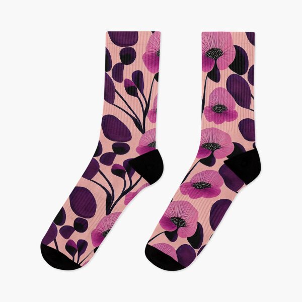 Item preview, Pink and Purple Abstract Floral Pattern designed and sold by kansaikate.