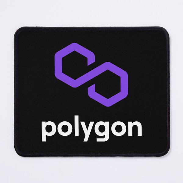 Item preview, Polygon MATIC Crypto Altcoin - Clean Vertical Purple Logo with White Text Logo designed and sold by CryptoMoods.