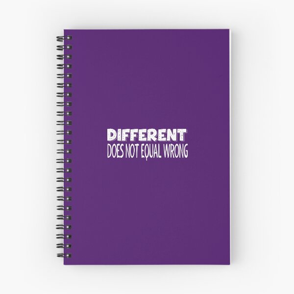 Item preview, DIFFERENT DOES NOT EQUAL WRONG - WHITE TEXT designed and sold by goodnurture.