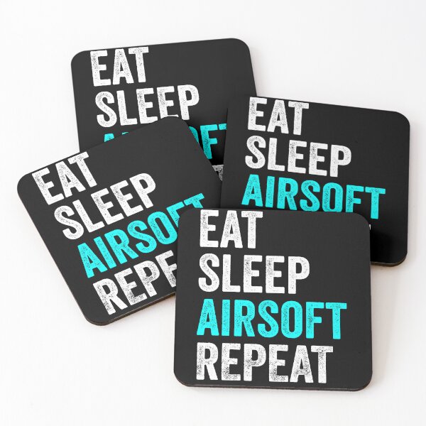 Item preview, Eat Sleep Airsoft Repeat Airsoft designed and sold by PandaPope.