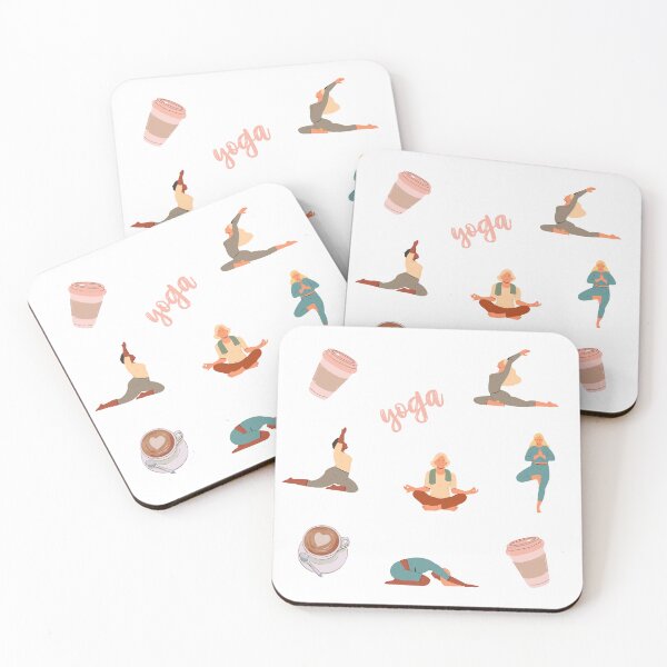 Item preview, Yoga And Coffee Pack designed and sold by karolaan.