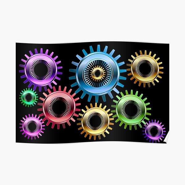 " Steampunk Gears" Poster for Sale by SilvinaNoemi Redbubble
