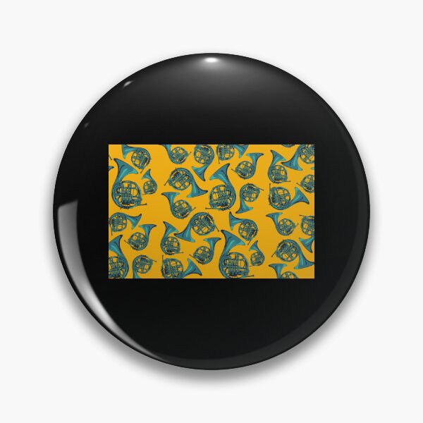 Item preview, French Horn Pattern Blueyellow Laptop Skin designed and sold by viannkemarad.