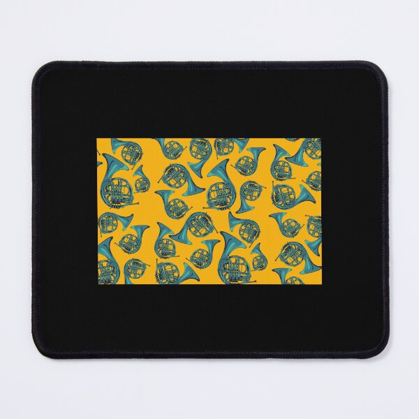 Item preview, French Horn Pattern Blueyellow Laptop Skin designed and sold by viannkemarad.