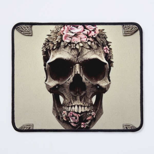 Item preview, Victorian Ghotic Floral Skull, skull with floral designed and sold by ValleyDream.