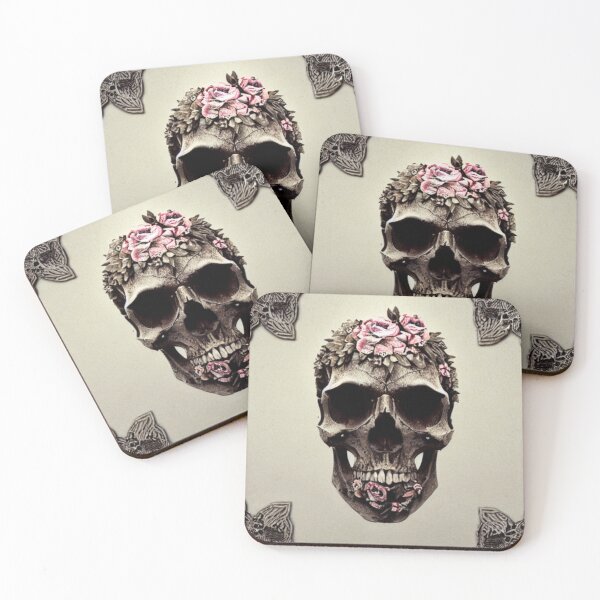 Item preview, Victorian Ghotic Floral Skull, skull with floral designed and sold by ValleyDream.