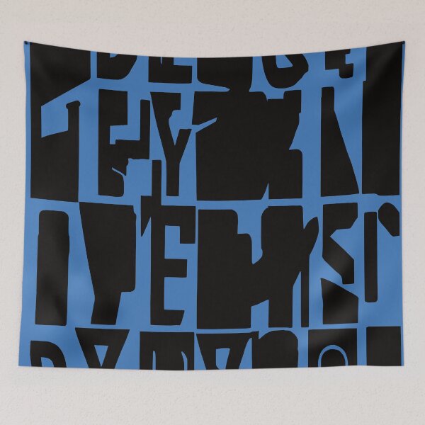 Item preview, Old News, Geometric Design In Blue designed and sold by I-Desire.