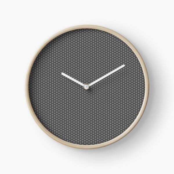 Motif noir et gris Horloge