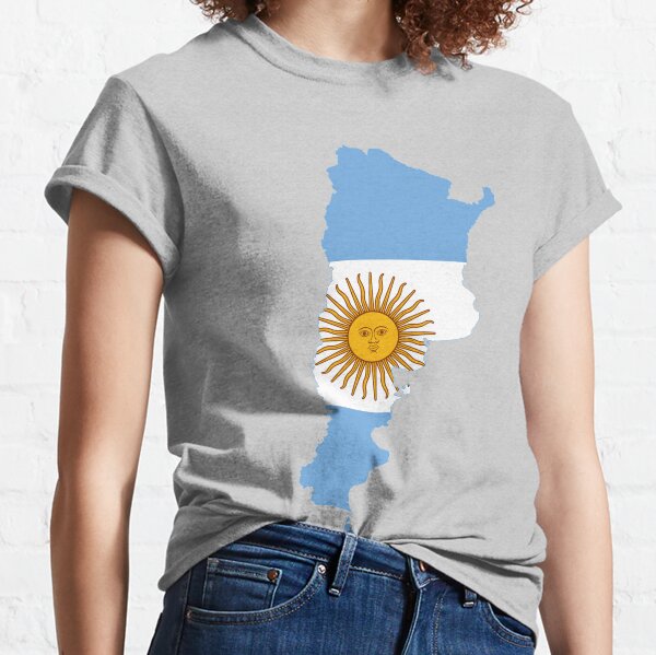 Flagge Karte von Argentinien Classic T-Shirt