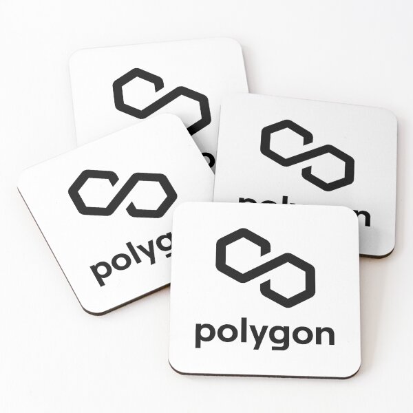 Item preview, Polygon MATIC Crypto Altcoin - Clean Vertical Black Logo with Black Text Logo designed and sold by CryptoMoods.