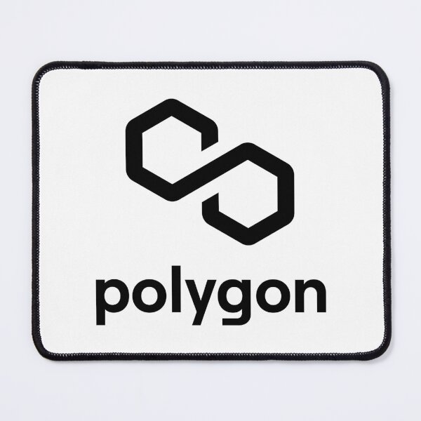 Item preview, Polygon MATIC Crypto Altcoin - Clean Vertical Black Logo with Black Text Logo designed and sold by CryptoMoods.