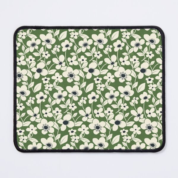 Item preview, Retro Flower Field - Sap Green designed and sold by appleyards.