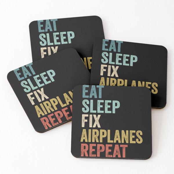 Item preview, Eat Sleep Fix Airplanes Repeat Aircraft Mechanic designed and sold by PandaPope.