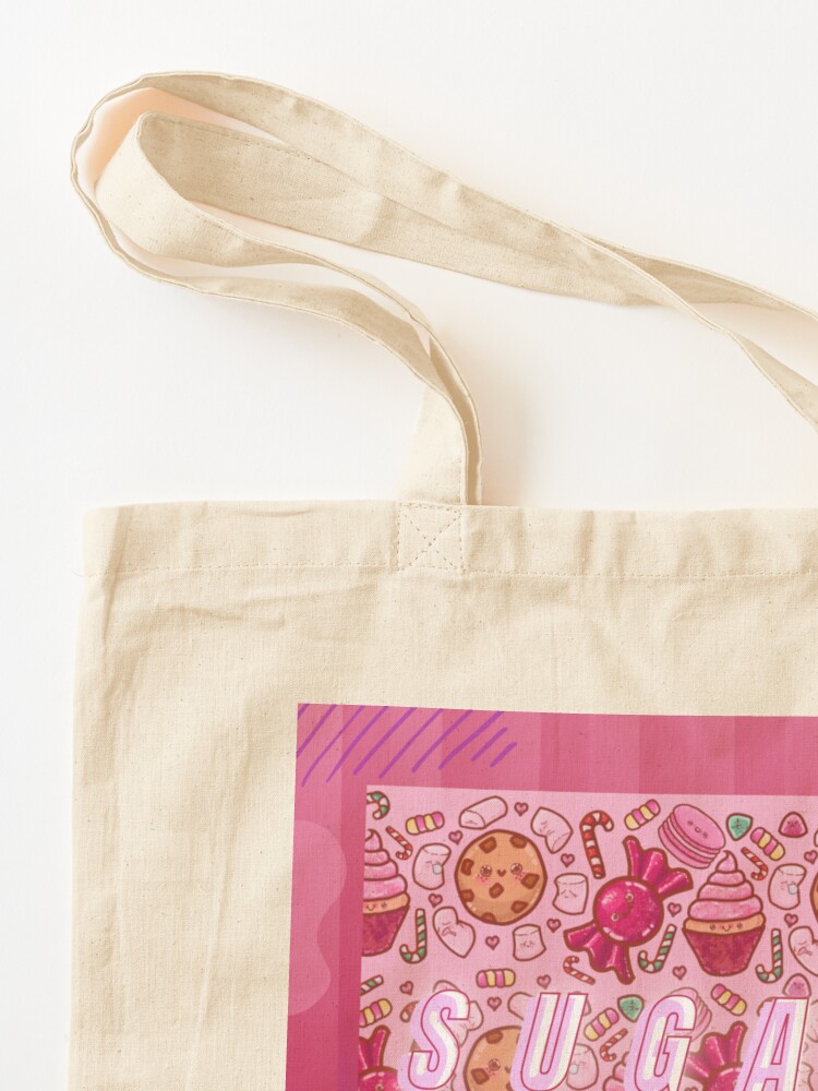 Sugarcrush Vertical yellow Print Design Tote Bag