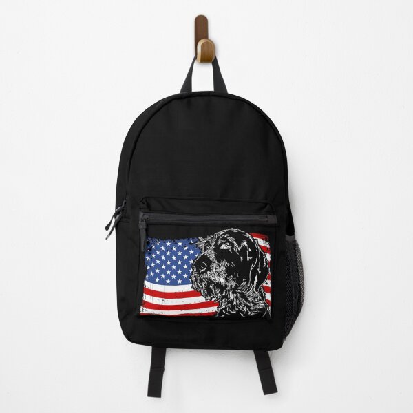 Item preview, German Wirehaired Pointer American Flag Patriotic Dog designed and sold by dogarts.
