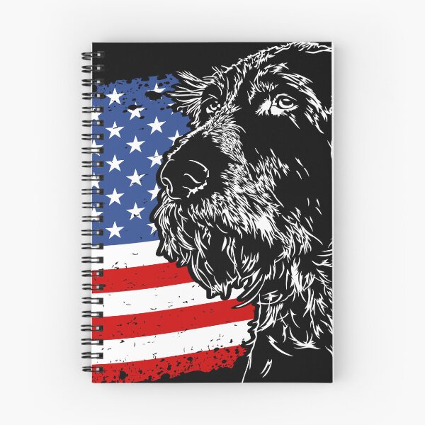 Item preview, German Wirehaired Pointer American Flag Patriotic Dog designed and sold by dogarts.