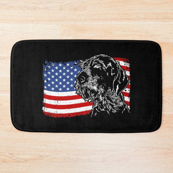 Item preview, German Wirehaired Pointer American Flag Patriotic Dog designed and sold by dogarts.